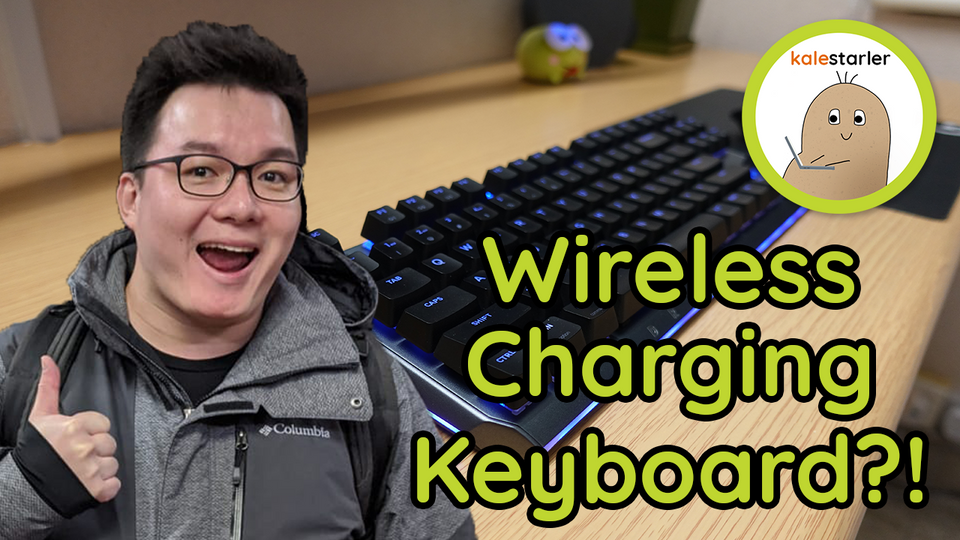 The wireless charging keyboard.